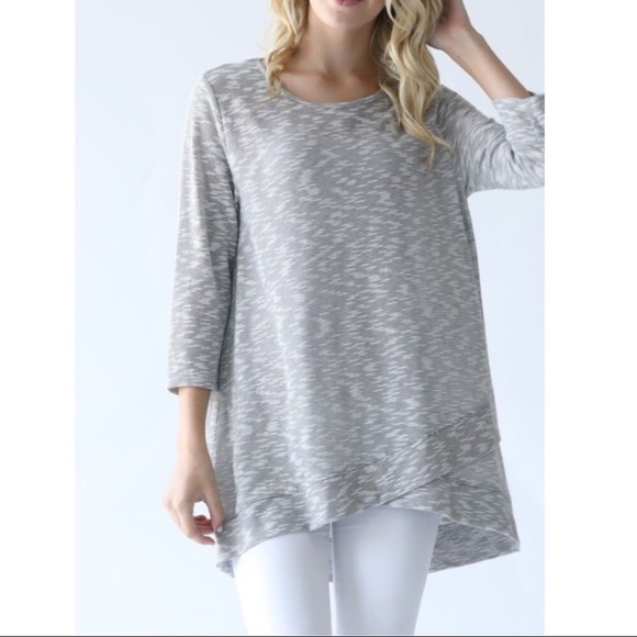 Misty Pearl Tops - Beautiful grey long sleeve top